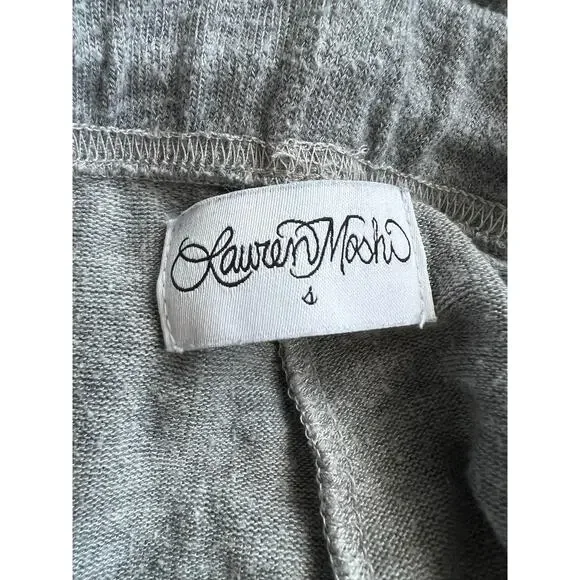 Lauren Moshi Pants Small Joggers Floral Evil Eye Gray Lightweight Sweatpants - Picture 7 of 8